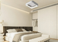 寝室の居間葉の天井に付いている扇風機ランプの見えないエアコンの電気天井に付いている扇風機ランプ無し